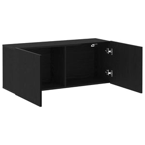 TV-Schrank Schwarz Eichen-Optik 100 cm