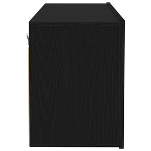 TV-Schrank Schwarz Eichen-Optik 100 cm