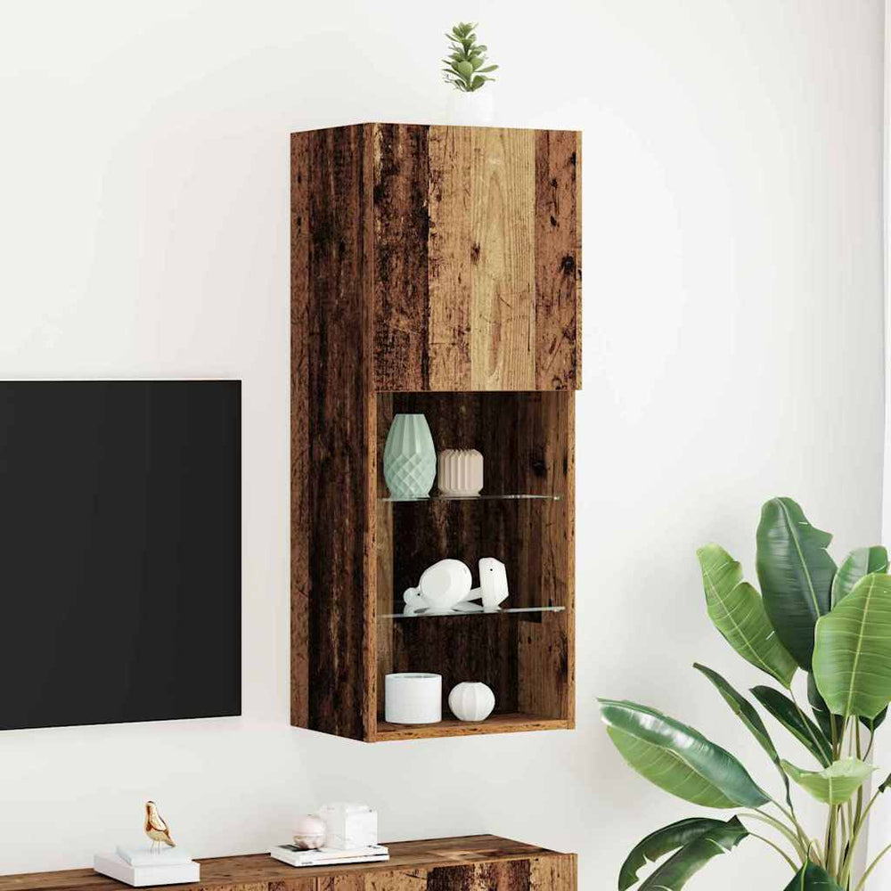 LED TV-Schrank Set Altholz