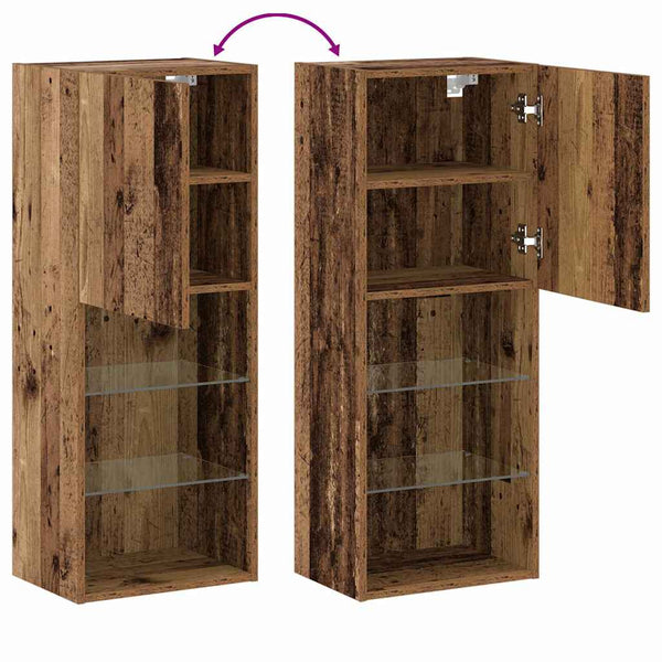 LED TV-Schrank Set Altholz