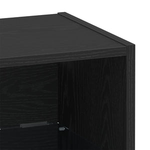 Schwebendes Regal mit LED Schwarz 40 cm