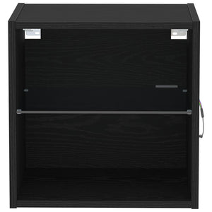 Schwebendes Regal mit LED Schwarz 40 cm