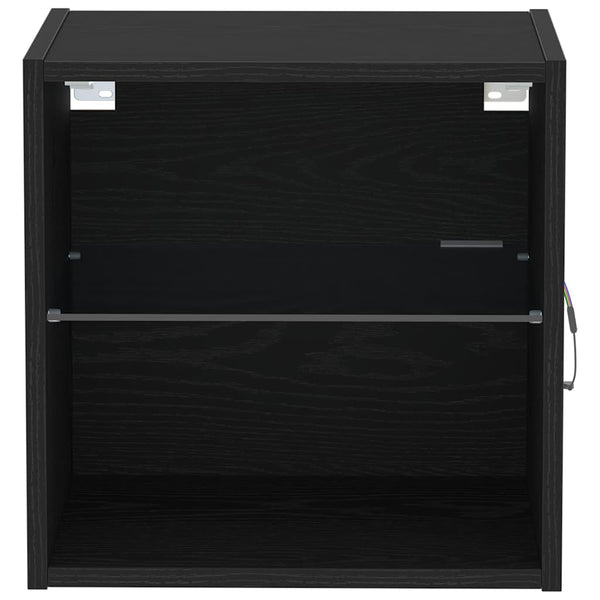 LED Wandregal Schwarz, 2er-Set