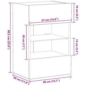 TV-Schrankset Schwarz 40cm