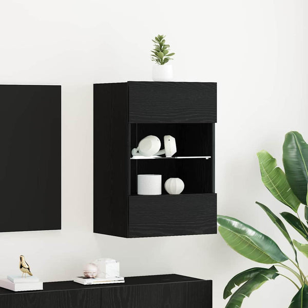 TV-Schrank Set Schwarz Holzwerkstoff