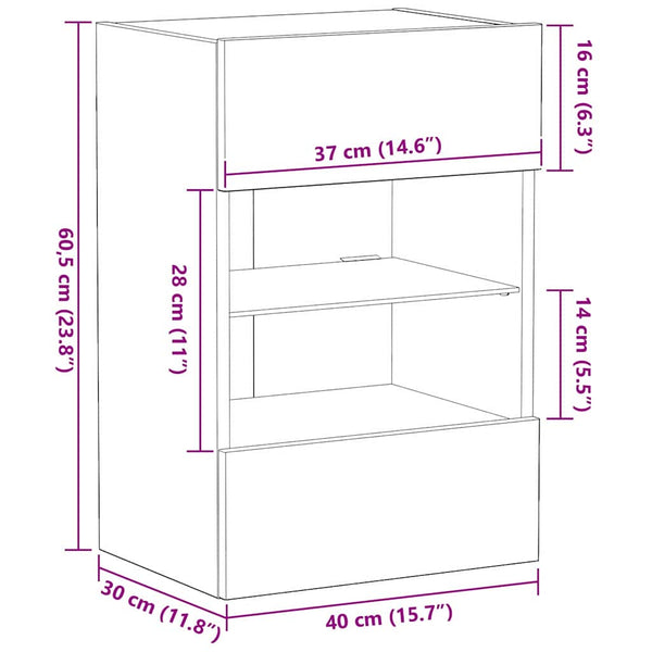 TV-Schrank Set Schwarz Holzwerkstoff