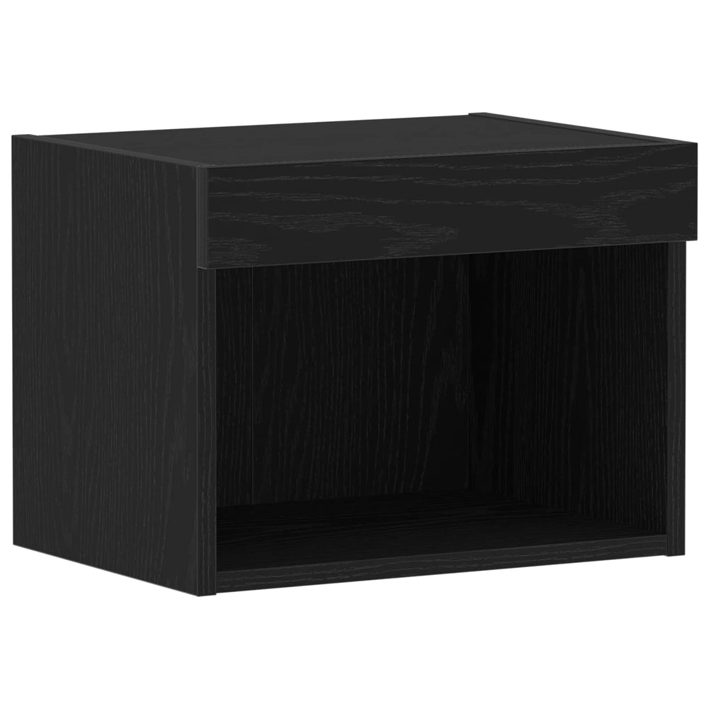 LED TV-Schrank Schwarz Eichen-Optik 40x30x30cm