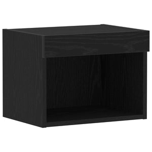 LED TV-Schrank Schwarz Eichen-Optik 40x30x30cm