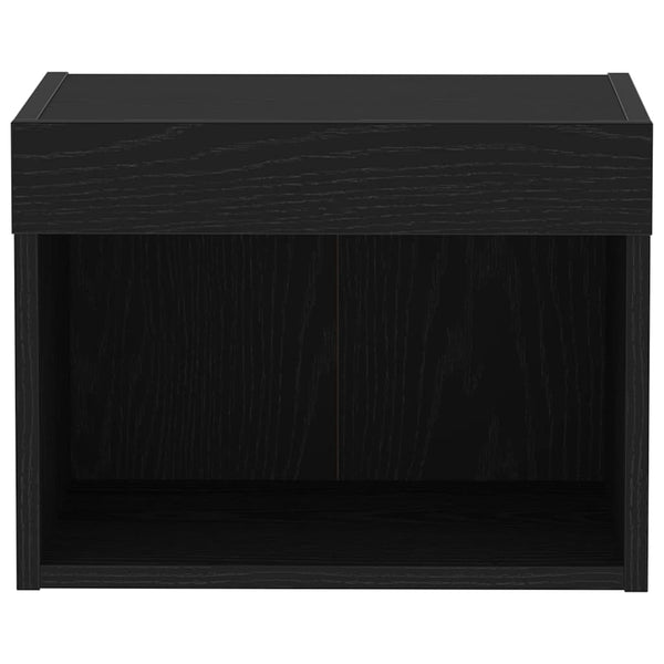 LED TV-Schrank Schwarz Eichen-Optik 40x30x30cm