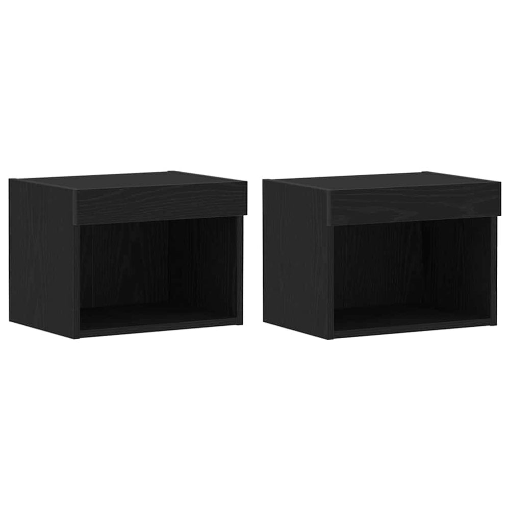 TV-Schrank Set 2-teilig Schwarz Eiche