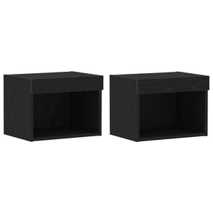TV-Schrank Set 2-teilig Schwarz Eiche