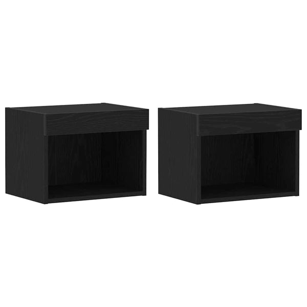 TV-Schrank Set 2-teilig Schwarz Eiche
