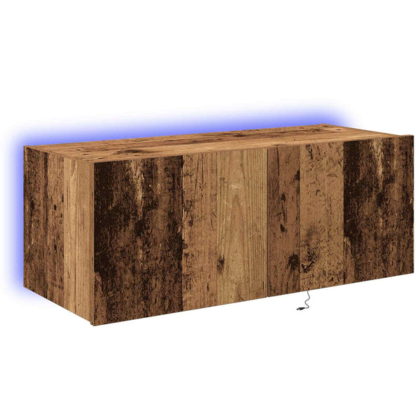 TV-Wandschrank mit LED Altholz
