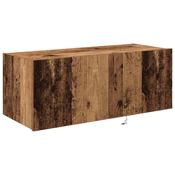 TV-Wandschrank mit LED Altholz