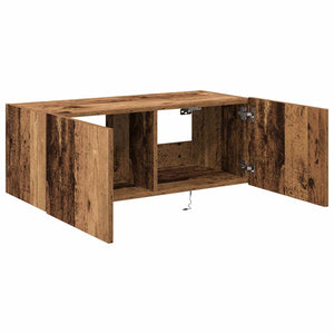 TV-Wandschrank mit LED Altholz