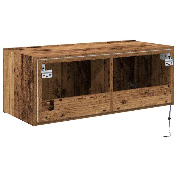 TV-Wandschrank mit LED Altholz