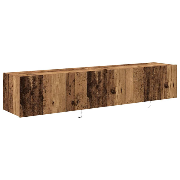 TV-Wandschrank 2er Set Altholz 80cm