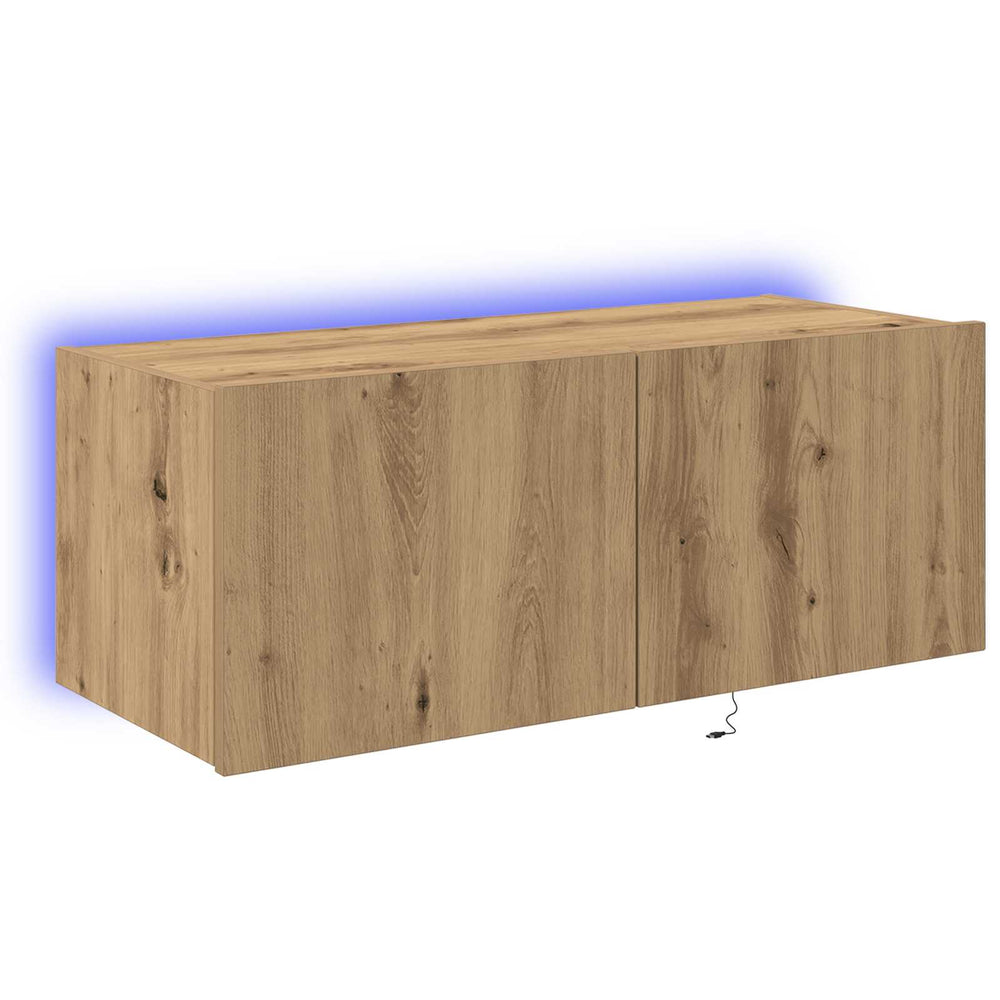 vidaXL Meuble TV mural Chêne Artisan 80 x 35 x 31 cm Bois d'ingénierie
