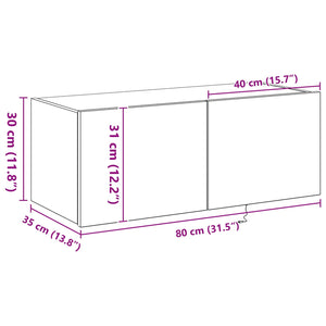 TV-Wandschrank Artisan Eiche 80 cm