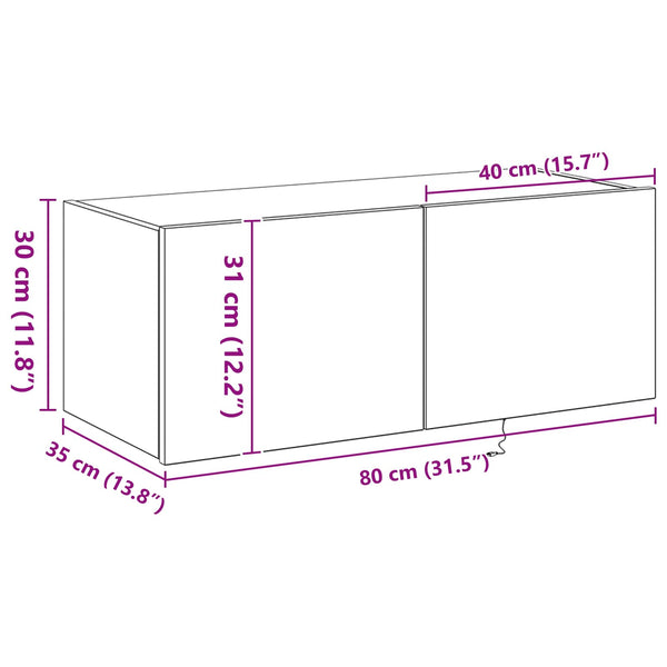 TV-Wandschrank Artisan Eiche 80 cm