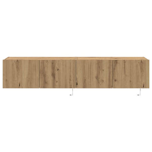 TV-Wandschrank mit LED, Artisan Eiche, 2er-Set