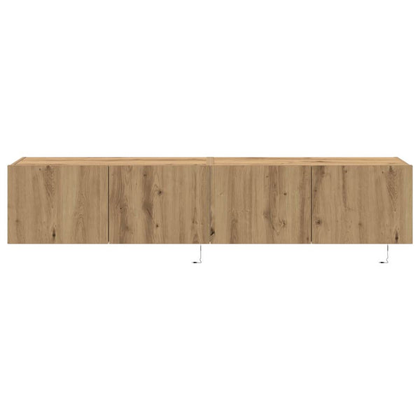 TV-Wandschrank mit LED, Artisan Eiche, 2er-Set