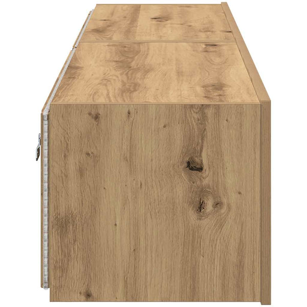 TV-Wandschrank mit LED, Artisan Eiche, 2er-Set