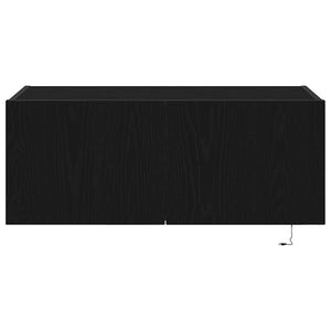 TV-Wandschrank mit LED Schwarz Eiche Optik