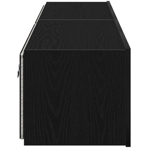 TV-Wandschrank Schwarz Eichen-Optik, 2er-Set