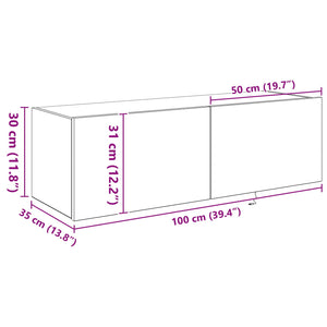 TV-Wandschrank Altholz 100 cm