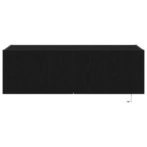 TV-Wandschrank Set Schwarz Eichen-Optik
