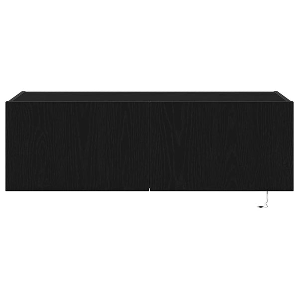 TV-Wandschrank Set Schwarz Eichen-Optik