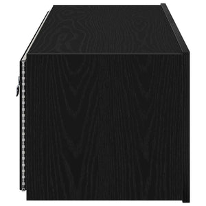TV-Wandschrank Set Schwarz Eichen-Optik