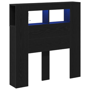 LED Kopfteil Schwarz Eiche 100 cm