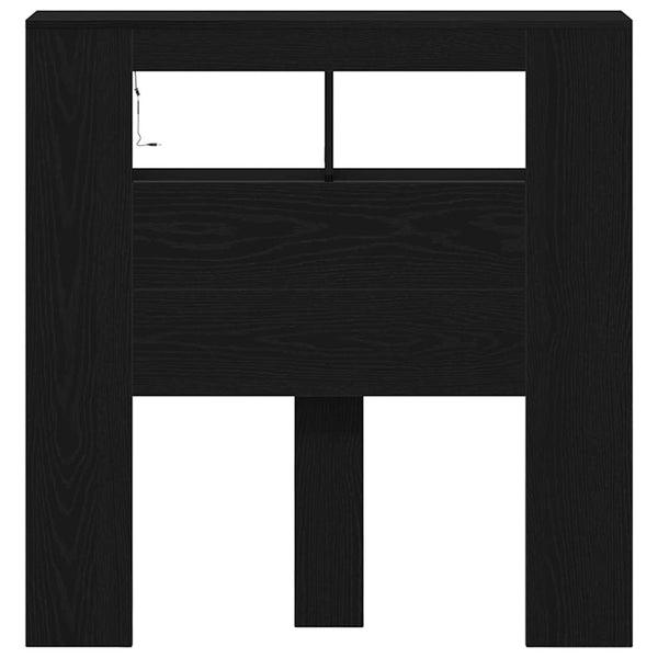 LED Kopfteil Schwarz Eiche 100 cm