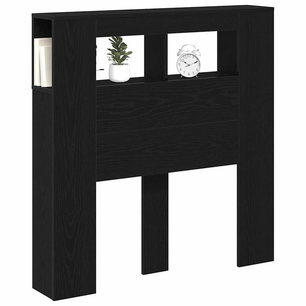 LED Kopfteil Schwarz Eiche 100 cm