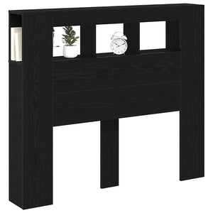 LED Kopfteil Schwarz Eiche 120cm