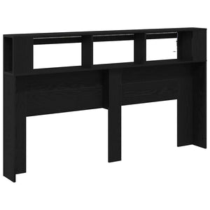 LED Kopfteil 180 cm Schwarz Eiche