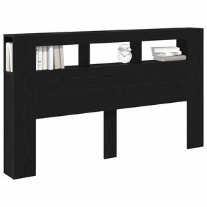 LED Kopfteil 180 cm Schwarz Eiche