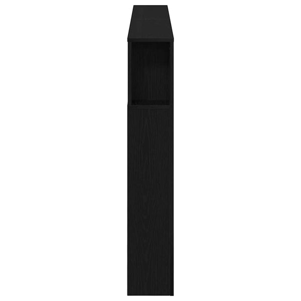 LED Kopfteil 180 cm Schwarz Eiche