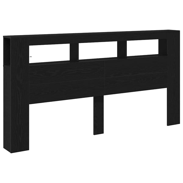LED Kopfteil Schwarz Eiche 200 cm