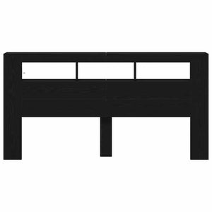 LED Kopfteil Schwarz Eiche 200 cm