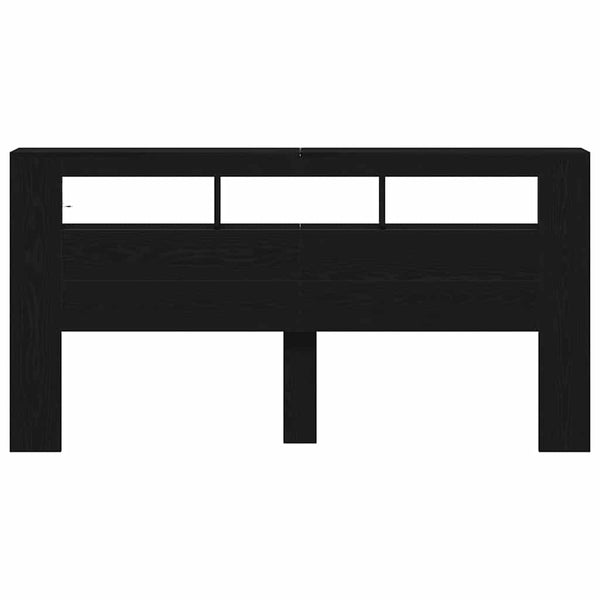 LED Kopfteil Schwarz Eiche 200 cm