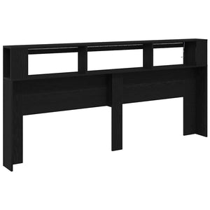 LED Kopfteil Schwarz Eiche 220 cm