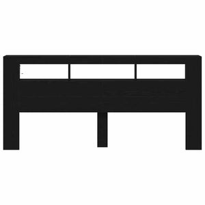 LED Kopfteil Schwarz Eiche 220 cm