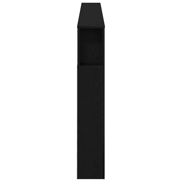 LED Kopfteil Schwarz Eiche 220 cm