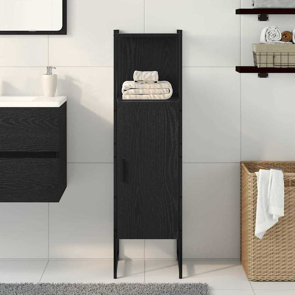 Badezimmermöbel Set Schwarz Eichen-Optik