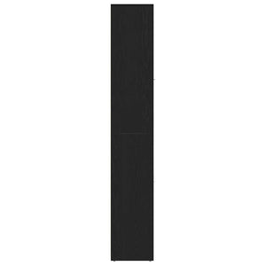 Badschrank Schwarz Eichen-Optik 30x30x183,5 cm