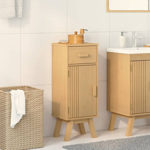 Badezimmerschrank Kiefer Massivholz Braun 90cm