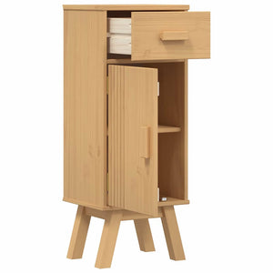 Badezimmerschrank Kiefer Massivholz Braun 90cm